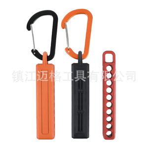10 Hole Hook <b>Storage</b> Strip For Screwdrivers And <b>Drill</b> <b>Bits</b> With Carabiner 100mm Aluminum - Product Image 5