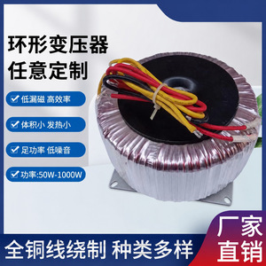 Transformateur de puissance toroïdal personnalisé 100VA AC110V-480V vers AC12V-2000V, bobinage entièrement en cuivre, refroidissement à sec, origine Foshan - Product Image 1