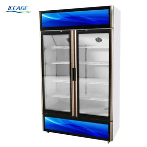 Thiết bị làm lạnh tủ đông siêu thị bò đỏ năng lượng Pepsi uống Showcase Máy làm lạnh tủ lạnh sản xuất thanh hiển thị mát