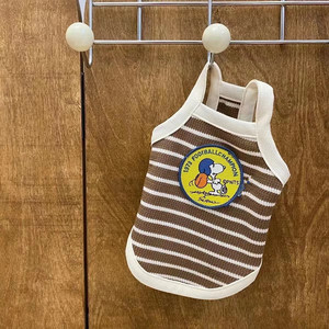 Chaleco para mascotas Beautiful Pets, top a rayas retro transpirable de verano para gatos y perros - Product Image 2