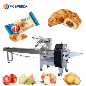 FK-Z602 Kussen Type Horizontale Broodje Verpakkingsmachine Muffins Verpakkingsmachine Automatische Gebak Taarten Verpakkingsmachine