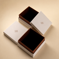 Boîte cadeau écologique de petite taille pour bijoux, étui personnalisé avec logo, emballage minimaliste crème pour flacons de parfum et pilules, OEM ODM