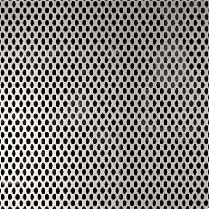 Placa de Aluminio Perforada con Tejido Twill, Acabado Anodizado Transparente de 10 Micras, Orificios de 6.35mm de Diámetro, para Construcción, con Soldadura - Product Image 3