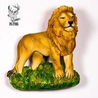 Statue de lion extérieur en résine faite à la main, grand animal en fibre de verre à vendre