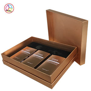 Luxury golden custom magnetic corrugated gift skincare packaging box for cosmetic packaging boxes