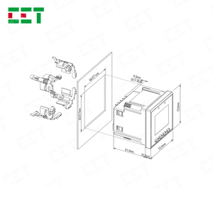 CET PMC-D721MD 0 ~ 10,000A entrée <span class=keywords><strong>shunt</strong></span> rétro-éclairé lcd affichage modbus rtu port rs-485 compteur d'électricité cc - Product Image 6