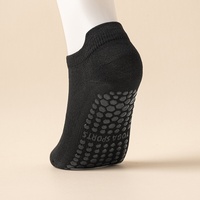 Chaussettes de yoga pour femmes, fines, en coton respirant avec maille et antidérapantes en silicone, pour le fitness et le yoga en intérieur
