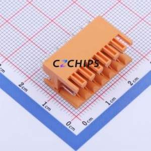 KF2EDGEV-3.5-2*7P Plug-in Terminal Block Through hole,P=3.5mm Connector Board-to-Board / Socket - Open 2x7P 3.5mm Orange - Product Image 1