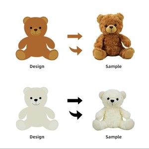 Wholesale <b>Cute</b> Custom Sizes Teddy Logo <b>Bear</b> PP Cotton Filled Cloth Velvet Plush Toys Custom Color Unisex - Product Image 1