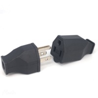 Adaptateur de cordon d'alimentation Thaïlande USA Canada 15A 125V Utilisation industrielle Mise à la terre standard Prise électrique à 3 broches en cuivre nickelé