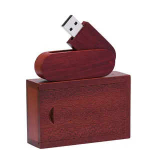 JASTER usb2.0 wood pendrive flash stick16GB 32GB 64GB 128GB confezione regalo di memoria di nozze con chiavetta usb
