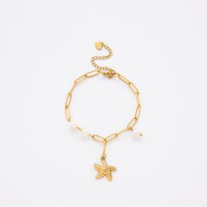 18K Gold Niche <b>Charm</b> Bracelet for Women High-End Summer Stainless Steel <b>Bangles</b> Light Luxury 'Ins' Style Jewelry - Product Image 6