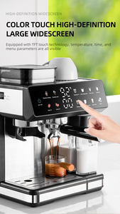 <span class=keywords><strong>Cafetera</strong></span> Espresso Multifuncional Italiana Personalizada de 20 Bares, <span class=keywords><strong>Programable</strong></span>, con Pantalla Táctil Grande y Espumador de Leche para Hoteles - Product Image 2