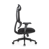 Chaise de bureau ergonomique en tissu de conception moderne professionnelle de haute qualité avec support lombaire réglable à dossier haut pour une utilisation au bureau