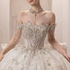 Lsgz06 ชุดราตรีหรูหราสีงาช้าง แบบไร้สายรัดไหล่ ประดับด้วยลูกไม้แบบโมเดิร์น แต่งระบายแบบ 3 มิติ หนาแน่นเป็นชั้นๆ ทรงเมอร์เมด/ทรัมเป็ต ยาวลากพื้น ทรงบอลกาวน์แบบเจ้าหญิง - Product Image 6