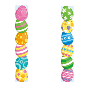 Lot de 2 bannières de Noël personnalisées double face, impression numérique, décorations pour porte d'entrée et porche, pour la maison et les fêtes - Product Image 2