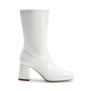 Botas <span class=keywords><strong>Gogo</strong></span> de media pantorrilla para mujer a la moda, botines de punta cuadrada con tacón de bloque bajo y cremallera - Product Image 2