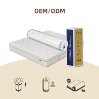 Matelas double à ressorts ensachés à haute compression et double renforcement avec massage pour mobilier de chambre personnalisé
