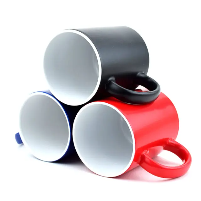 Sublimation 11OZ ceramic magic photo color changing thermal mug for sublimation heat color changing mug