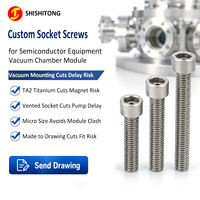 Custom Vented Socket Cap Screws TA2 Passivated Anodized Fasteners Manufacturer for Vacuum Chamber Peripheral Module