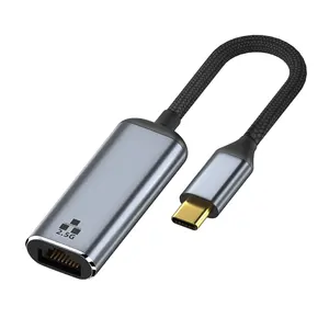 2.5G USB-C Gigabit Ethernet Adapter 2500Mbps Type-C Naar Rj45 Lan Converter Thunderbolt 3 Lan Voor Macbook Laptop Pc Notebook