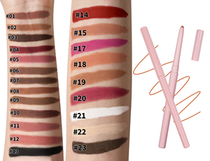 Etiqueta privada Delineador de labios Crema Mate Desnudo <span class=keywords><strong>Gel</strong></span> retráctil <span class=keywords><strong>a</strong></span> prueba de agua Lápiz delineador de labios con logotipo personalizado de larga duración - Product Image 6