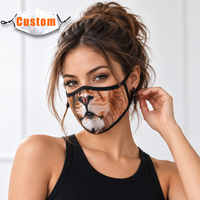 Masque de costume d'Halloween et d'anniversaire personnalisé OEM, impression graphique couleur, réutilisable, en polyester écologique, article promotionnel