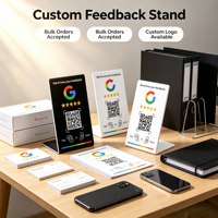 Carte NFC Google Review NTAG215 étanche 13,56 MHz avec code QR dynamique pour avis et évaluations sur les réseaux sociaux des restaurants