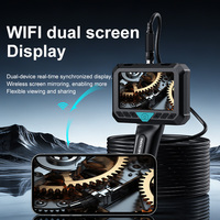 Caméra d'inspection de tuyaux portable P280 avec Wifi, double objectif 8 mm, écran 5 pouces, endoscope avec câble de 2 m, étanche