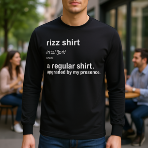 Maglietta a maniche lunghe Rizz Charisma Humor Upgrade Presence - Product Image 3