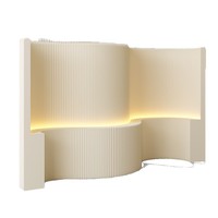 Vente directe usine – Écran de rangement lumineux pliable et extensible, cloison de bureau à domicile, cloison de rangement mobile en papier