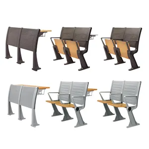 Yüksek kaliteli konferans salonu üniversite üniversite sınıf mobilyası katlanır adım sandalye ve masa okul