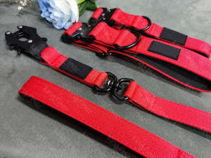 Kalung Anjing & Kucing Taktis Kulit Asli Lebar Ekstra Kuat 4 Sentimeter, Dapat Disesuaikan, dengan Penutup Gesper, OEM - Product Image 4