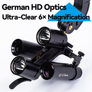 Loupes chirurgicales dentaires légères 250g 6.0X <span class=keywords><strong>Keplerian</strong></span> 2.5X 3.5X Galilean avec lumière LED 35000 LUX et 2 batteries 2500mAh - Product Image 4