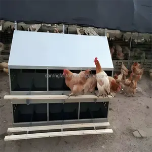 Automatic Chicken Nesting Box Laying Hens Nest Cage Poultry Farm Egg Colector