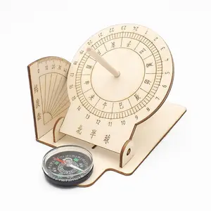 Kök bilim fiziksel Gnomon öğretim aracı güneş saati öğrenci DIY oyuncaklar bilimsel deney için ekvatoryal Sundial modeli
