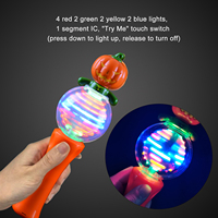 Baguette lumineuse citrouille LED colorée pour fêtes d'Halloween, événements festifs, cadeaux promotionnels et en gros