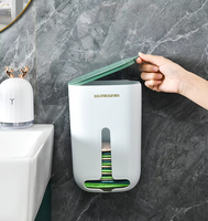 MIXWARES Organisateur de sacs en plastique mural 2 en 1, porte-rouleau, distributeur de sacs poubelles, boîte de rangement pour sacs de courses et sacs poubelles de cuisine