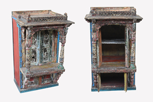 Antique Hand Carved Wooden Temple Traditional Pooja <b>Mandir</b> Design - Product Image 2