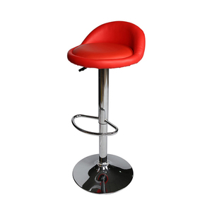Sgabello da <span class=keywords><strong>Bar</strong></span> dal Design Italiano Moderno con Gambe in Metallo e Seduta in Pelle - Product Image 1