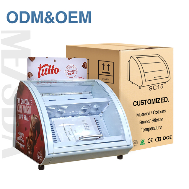 Meisda SC15 15L OEM Commercial Display Refrigerators Mini Glass Door Cooler Chocolate Display Fridge