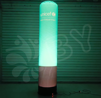 La colonne de pilier de ballon de tube gonflable de lumière LED décorative de mariage de partie imperméable a mené des lumières d'étape
