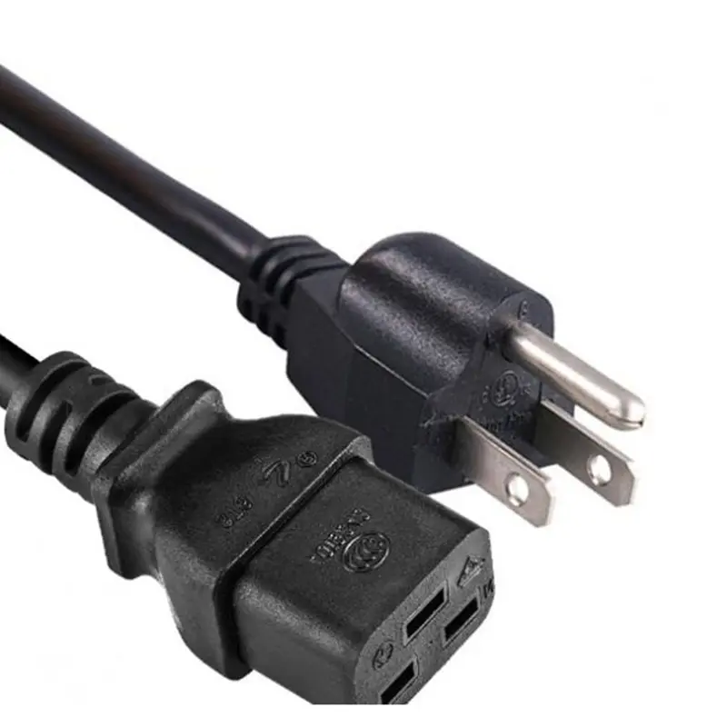 Cable de alimentación personalizado tipo US, 220V, 15A, 2 pines, 3 pines de extensión