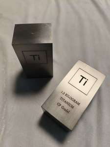 <span class=keywords><strong>Titanium</strong></span> pur de qualité supérieure, grade 1, lingot solide de 1 kg pour investissement et collection - Barre de titane - Product Image 2