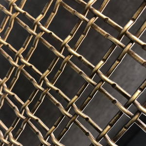 Factory Direct Sale Decorative 304 Stainless Steel <b>Wire</b> Woven Square Hole Crimped <b>Mesh</b> Fence Bending Cutting Powder Coating - Product Image 2