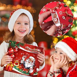 Calendrier de l'Avent de Noël en gros avec 24 boîtes mystères de bracelets et pendentifs DIY - Product Image 4