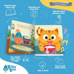Libros de Música con Temática Animal, Juguetes Educativos Interesantes para Niños y Recursos de Aprendizaje, Juguetes Sensoriales, Tapa Dura de Cartón - Product Image 3