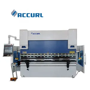 Prensa dobradeira hidráulica Accurl para chapa metálica CNC automática, prensa dobradeira para processamento de aço