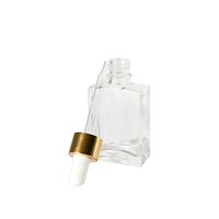 Bouteilles de sérum d'huile essentielle 15ml 30ml 50ml Flacon compte-gouttes en verre transparent