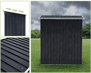 <span class=keywords><strong>Abri</strong></span> de <span class=keywords><strong>jardin</strong></span> portable en acier galvanisé robuste et imperméable de 6 pi x 5 pi avec porte coulissante simple et verrouillable pour l'extérieur - Product Image 4